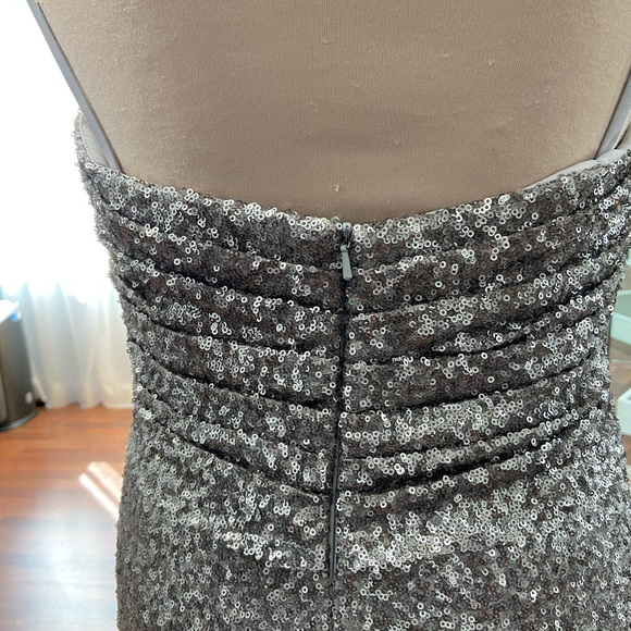 NWT Sequined Platinum sz 16 Gown - Picture 9 of 11
